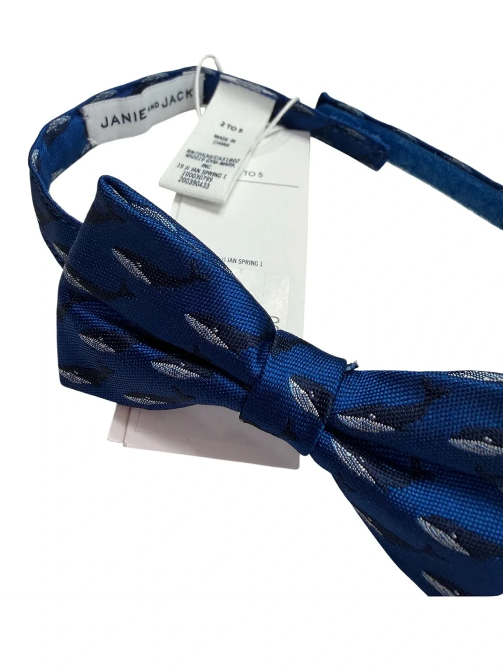 Janie and Jack Blue Patterned Boys' Bow Tie